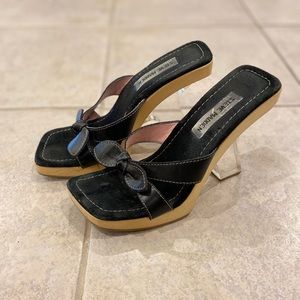 Steve Madden lucite heel sandal